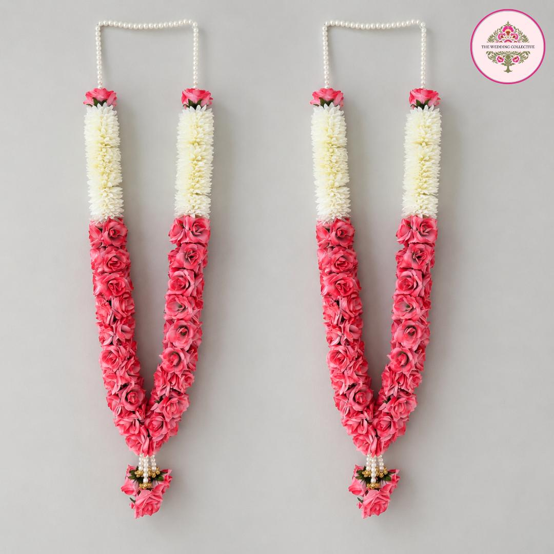 Blush Rose Pearl Artificial Varmalas Set