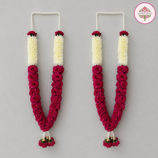 Magenta Bloom Artificial Varmalas Set