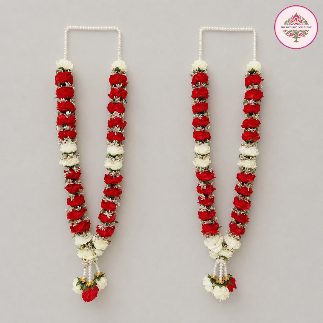 Scarlet Pearl Artificial Varmalas Set